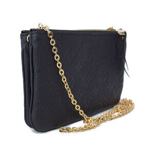 Louis Vuitton Monogram Double Zip Bag Pochette Empreinte